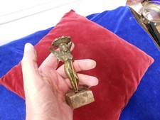 superbe baguier au Cupidon XIXème en bronze, soclé marbre,H115mm,P 220g