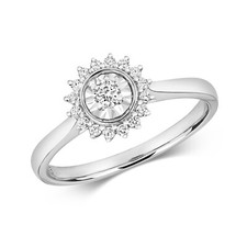 Bague Femme Pavage Or Blanc 9