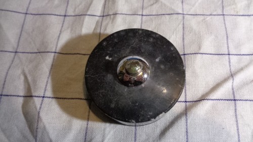 Sonnette ronde marbre noir - sonnette,