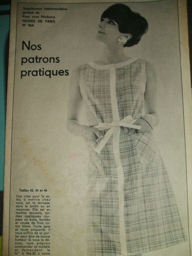Ancien patron couture - , tracé