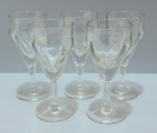 -5 ANCIENS SUPERBES VERRES à PIED de BISTROT FONDS TROMPEURS  Déco Table   D