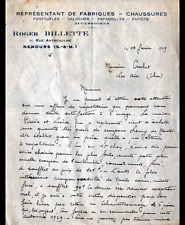 NEMOURS (77) CHAUSSURES PANTOUFLES GALOCHES FAFIOTS "Roger BILLETTE" en 1929