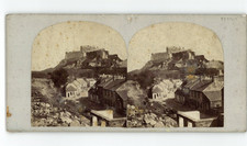 Jersey, Château Mont Orgueil, Stéréo vintage, ca.1870 Jersey, Château Mont Orgue