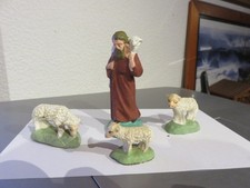 Ancien santon Devineau "berger et ces moutons"