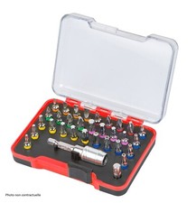 Coffret 32 embouts de tournevis vissage + porte-embout magnétique 60 mm