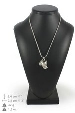 Amstaff - collier en argent plaqué sur une chaîne en argent Art Dog FR