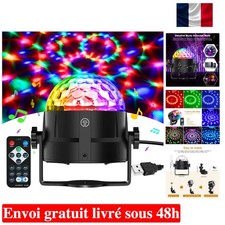 Disco Boule à Facettes 360° - 3 Modes d'Éclairage et 7 Couleurs pour Ambiance DJ