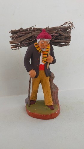 Santon porteur de bois - porteur,