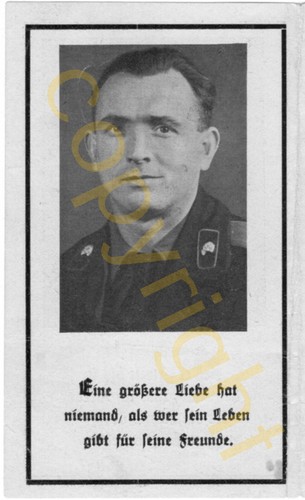 Sterbebild panzer allemand - panzer,