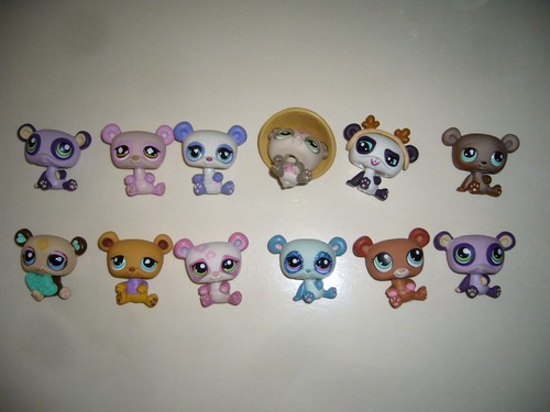 Lot lps panda littlest - panda, pet