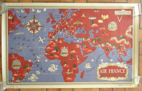 Affiche ancienne air france - air,