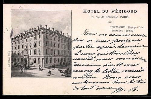 Cpa paris hôtel du - cpa,
