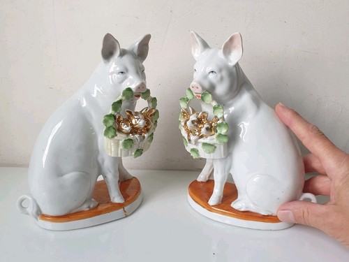 Sculpture paire cochon - paire, yeux