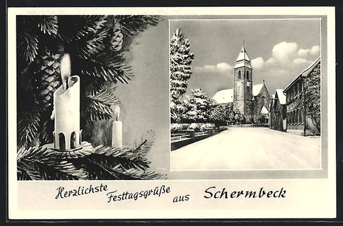 Carte postale scherbeck - postale,