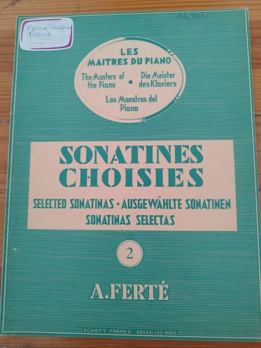Partition piano sonatines - piano,