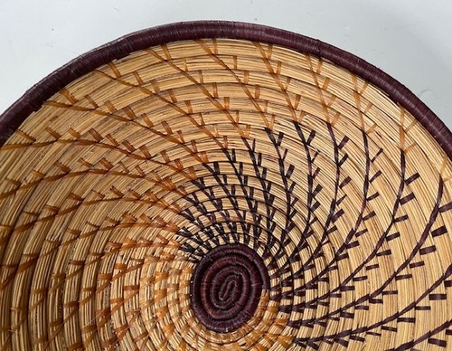 African basket two toned - african, basket,