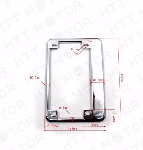 Chrome moto licence plaque - moto,