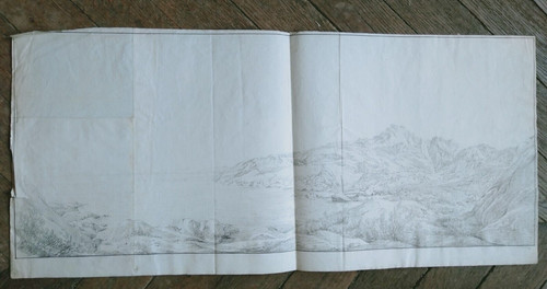 Dessin crayon 82 - au, 82,5x37cm-