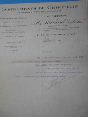 Lettre ancienne natton h - p.,
