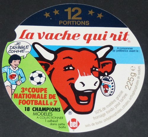 Etiquette boite vache qui - qui, rit