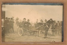 Cpa Carte Photo RPPC attelage