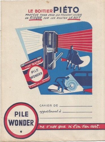 Protege cahier ancien - cahier, pile