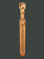 COUTEAU DE CHALEUR, racloir  pour pansage du CHEVAL, Mongolie, bois sculpté