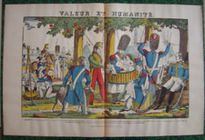 Image épinal Pellerin Napoléon Bonaparte Valeur Humanité Soldats sauvent enfant