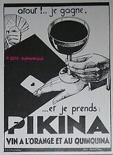 PUBLICITE PIKINA VIN A