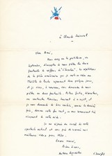 Théâtre Antoine Bourseiller autographe signé Claude Sainval fauteuils Lauran