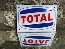 Plaque émaillée TOTAL Enamel Sign no Elf Mobil Bp Shell