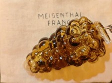 Boule de Noël Meisenthal modèle Grappe de raisin 2003 Couleur Ambre