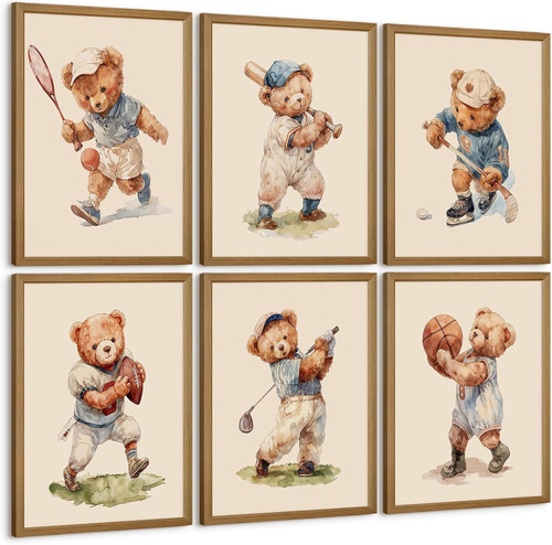 Vintage teddy bear sports - bear,