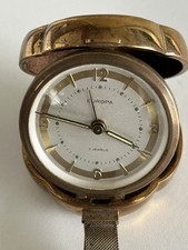 Vintage Réveil Europa Fonctionnel  Boîtier En Laiton Ciselé