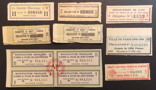 Lot coupons chemin de - coupons,