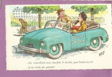 RAP   carte postale   Humour   VOITURE / CONDUITE années 50/60
