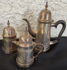 Service à café ou à thé anglais EPNS 3 pièces en métal argenté/747577A15
