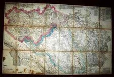 BUG. Carte ancienne province de la Haute Saône plastifiée Dimensions 90X63Cm.