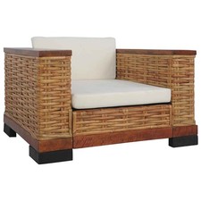 Fauteuil avec coussins marron - fauteuil,