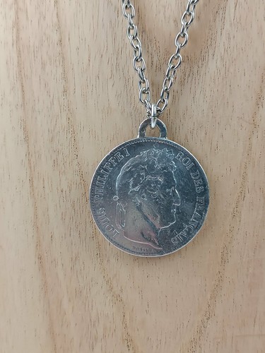 Collier pièce monnaie 5 - collier, de
