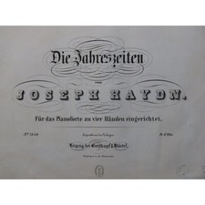 HAYDN Joseph Die Jahreszeiten Les Saisons Piano 4 mains ca1850