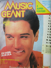 Magazine vintage 1981 MUSIC GEANT Spécial Elvis Presley Joe Dassin 4 sup. Poster