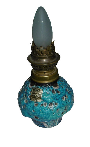 Magnifique lampe bleu emaux - lampe,