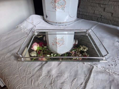 Plateau miroir art - plateau, metal