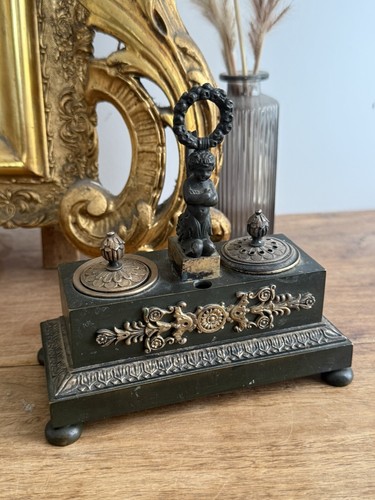 Encrier bronze empire - encrier, &