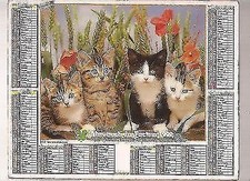 ALMANACH.CALENDRIER DES PTT.1992 / IDEE CADEAU ANNIVERSAIRE/ 4 ADORABLES CHATONS
