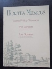 PARTITION   GEORG PHILIPP TELEMANN  4 SONATES POUR FLUTE A BEC ET BASSE CONTINUE