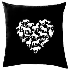 Cœur Amour Cheval - Coussin -