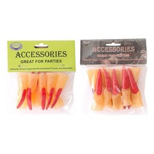 Lot de 10 ongles de sorcière longs pour déguisement, spectacle, bar