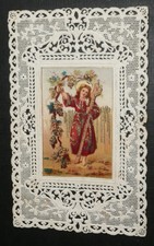 Ancienne Image pieuse, canivet
